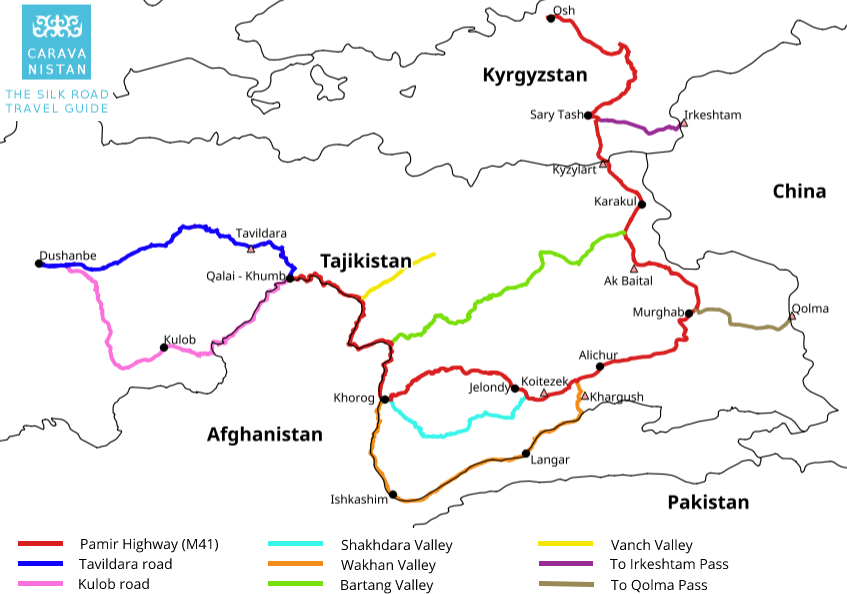 Pamir-highway-map